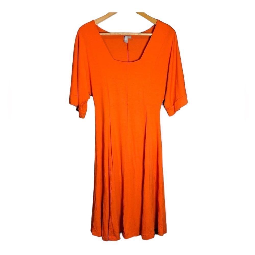 ASOS orange dress with square neck‎